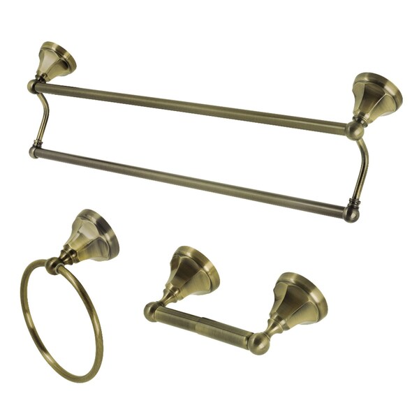 BAK4181348AB Metropolitan 3-Piece Towel Bar Accessory Set, Brass